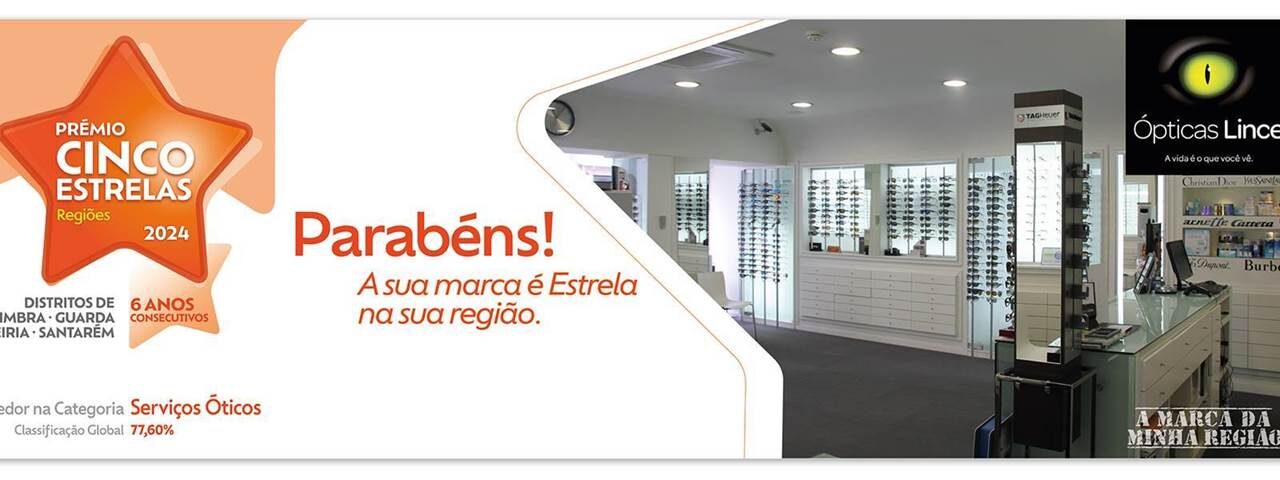 Ópticas Lince wins 5 Estrelas Regiões Award again