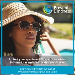 Imagem da notícia: Prevent Blindness declara maio como mês de sensibilização ultravioleta