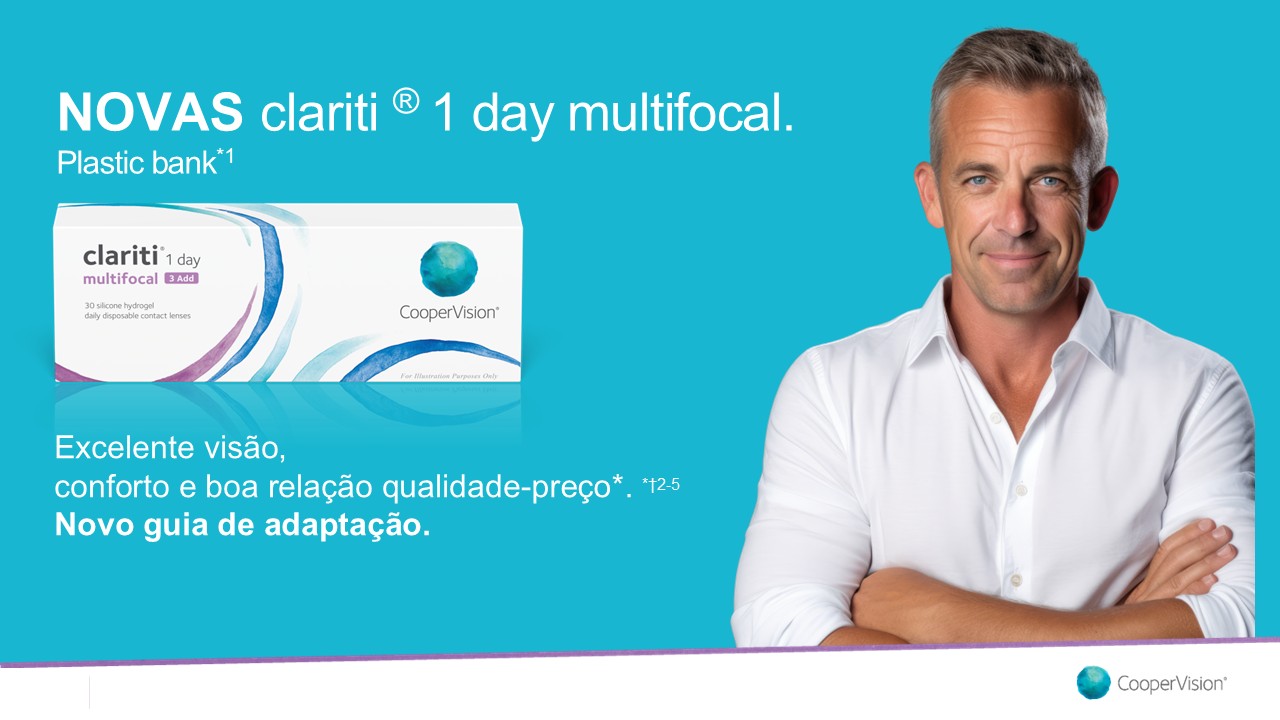 Imagem da notícia: CooperVision lança as novas lentes de contacto clariti® 1 day multifocal